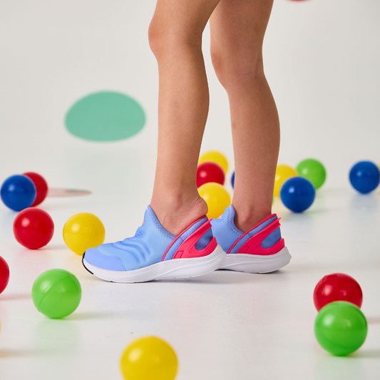 Tênis Menina Infantil Kidy Energy Baby Respitec Azul e Pink