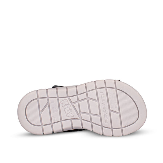 SANDALIA PAPETE INFANTIL MENINO KIDY TOYS PRETO/LARANJA