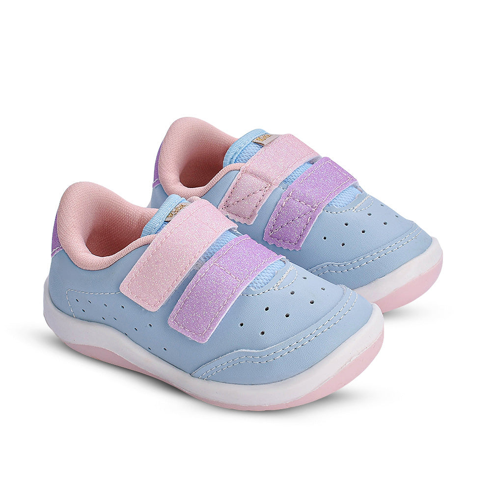 Tênis Infantil Menina Kidy Equilibrio Azul/Rosa