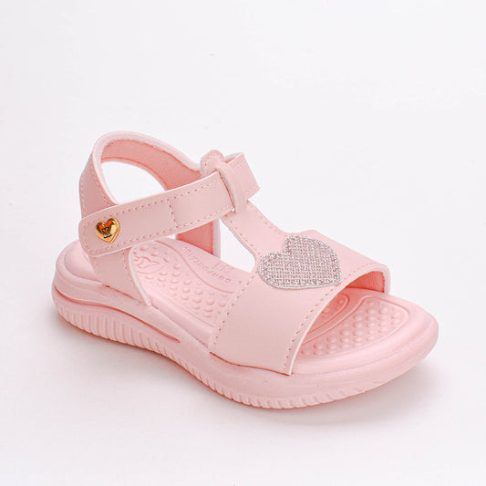 SANDÁLIA MENINA KIDY FLY BABY CORAÇÃO NUDE KIT CHAZINHO