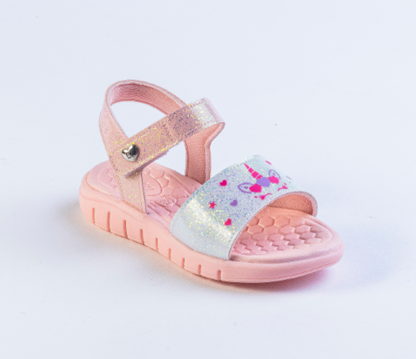 SANDÁLIA KIDY TOYS ROSA/BRANCO Kidy