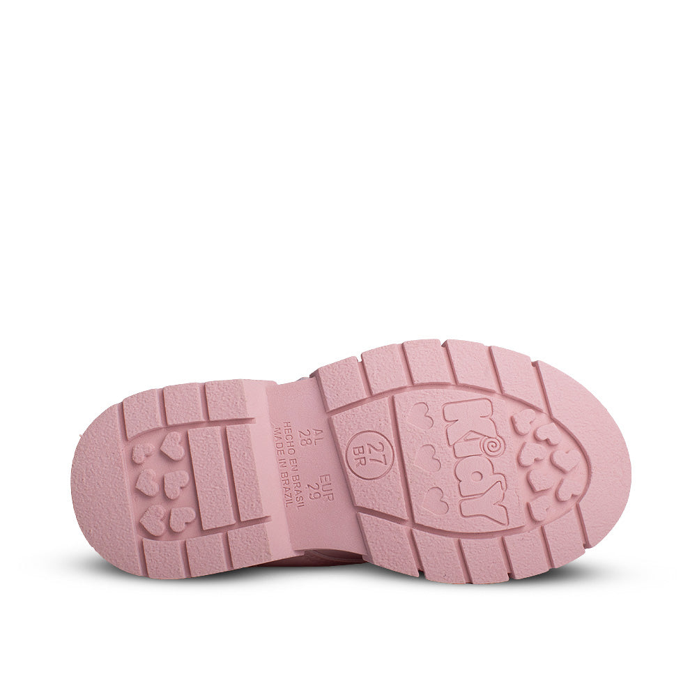 Bota Infantil Menina Kidy Fashion Baby Nude Tiras Aderentes e Palmilha EVA