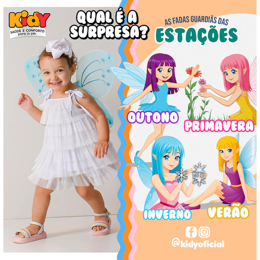 Sandália Infantil Kidy Mini Flatform Com Brinquedo Surpresa Branco