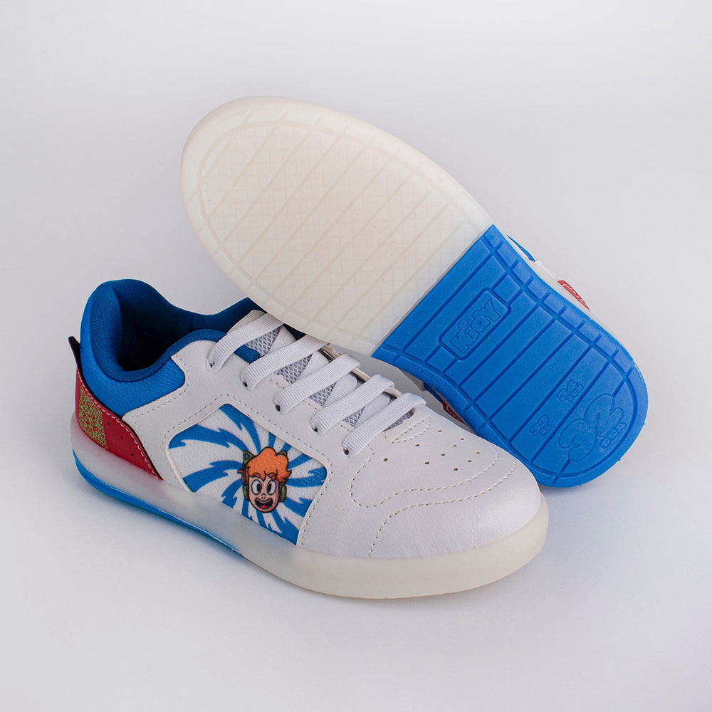 Tênis Menino Infantil KD.Hype Gato Galactico Branco e Colorido - Kidy