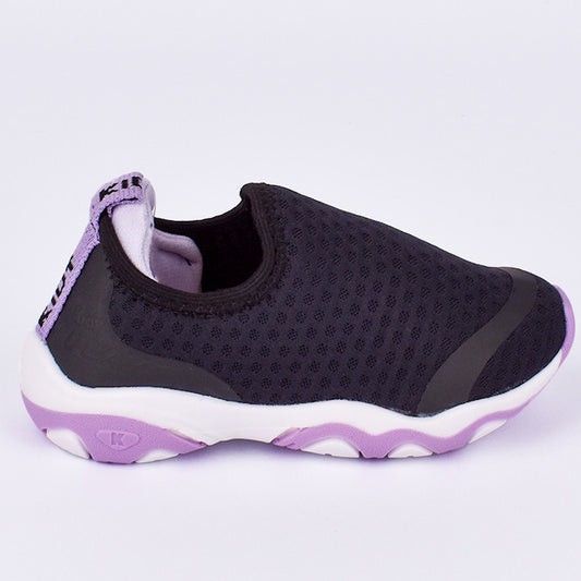 TENIS INFANTIL MENINA KIDY PLAY RESPITEC PRETO/LILAS Kidy