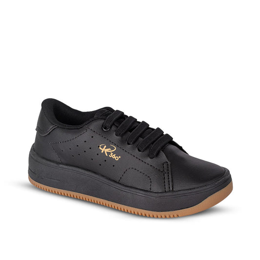Tênis Casual Infantil Masculino Kidy Respitec Cadarço Preto