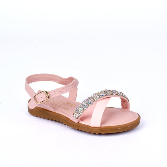 Sandália Menina Infantil Kidy Amar Confortável Nude