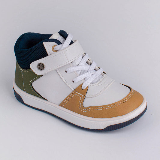 Tênis Kidy Astral Branco Marinho e Verde