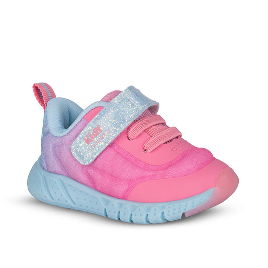 Tênis Infantil Menina Kidy Equilíbrio Rosa e Azul Conforto e Segurança