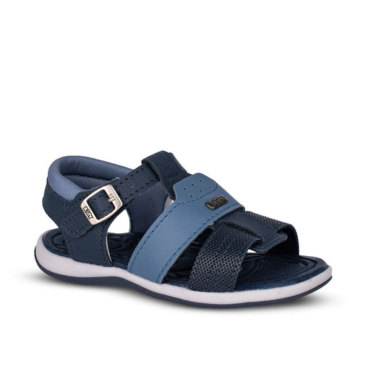 Sandália Infantil Menino Kidy Baby Equilíbrio Azul Marinho Primeiros Passos