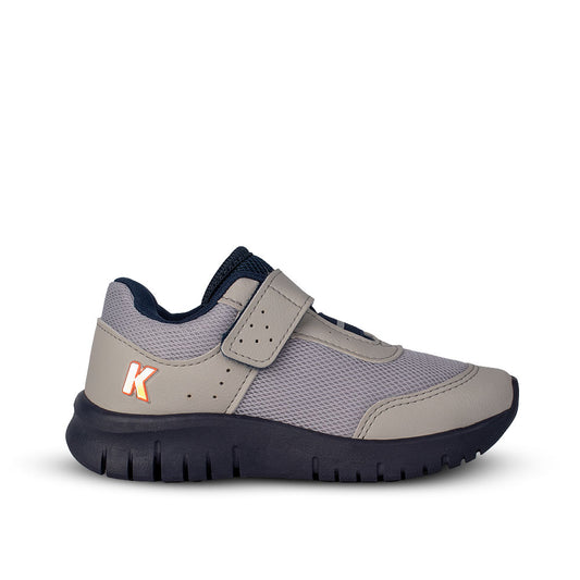 Tênis Infantil Kidy Ultra Flex Cinza e Marinho + Brinquedo
