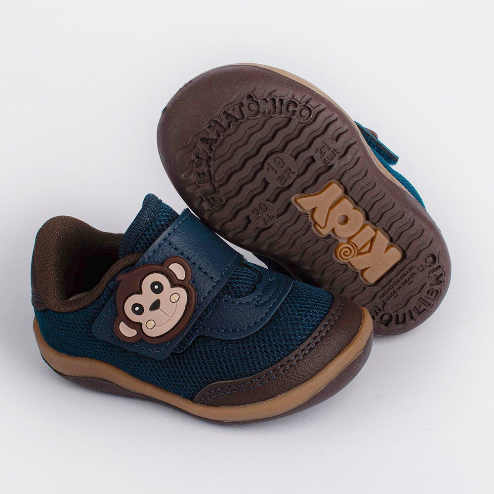 TênisMenino Kidy Colors Equilíbrio Marinho Café