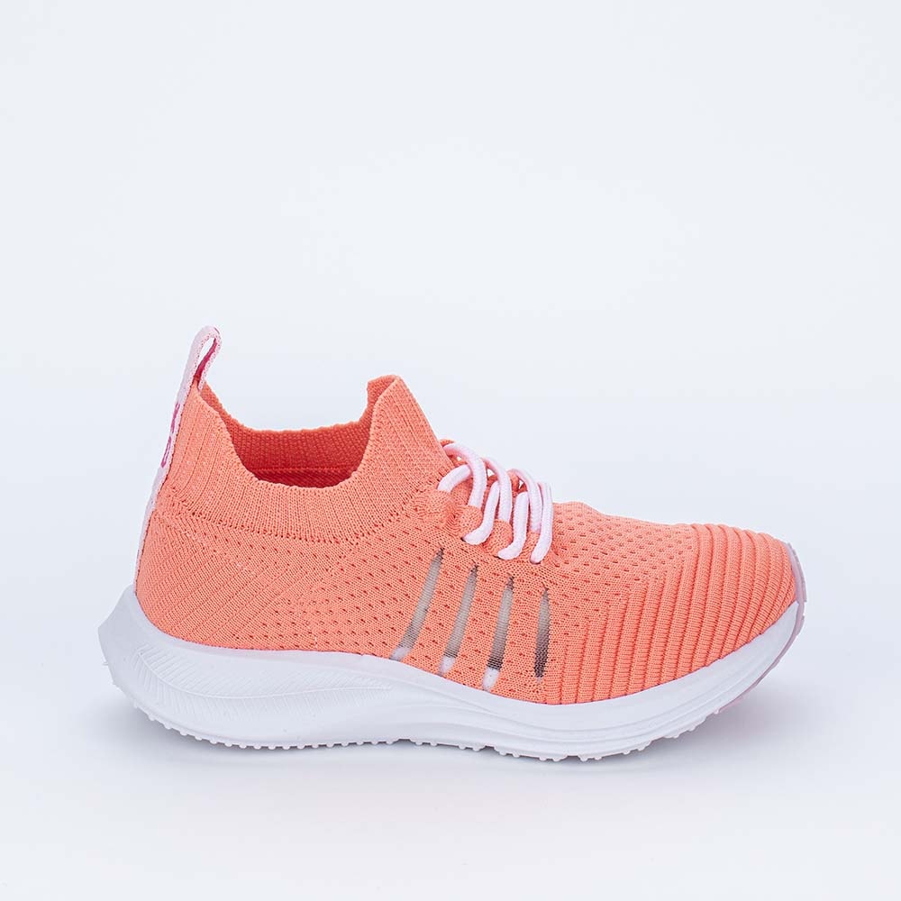 Tênis Menina Kidy Energy Respitec Nude e Branco 28 ao 39