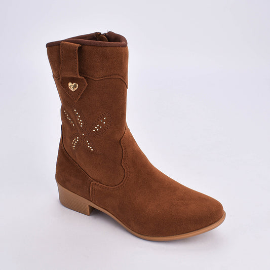 Bota Menina Infantil Kidy Folk Caramelo