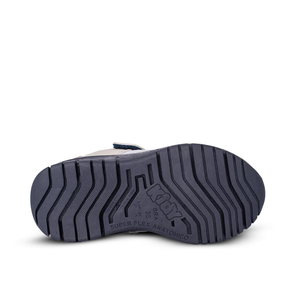 Tênis Infantil Kidy Ultra Flex Cinza e Marinho + Brinquedo