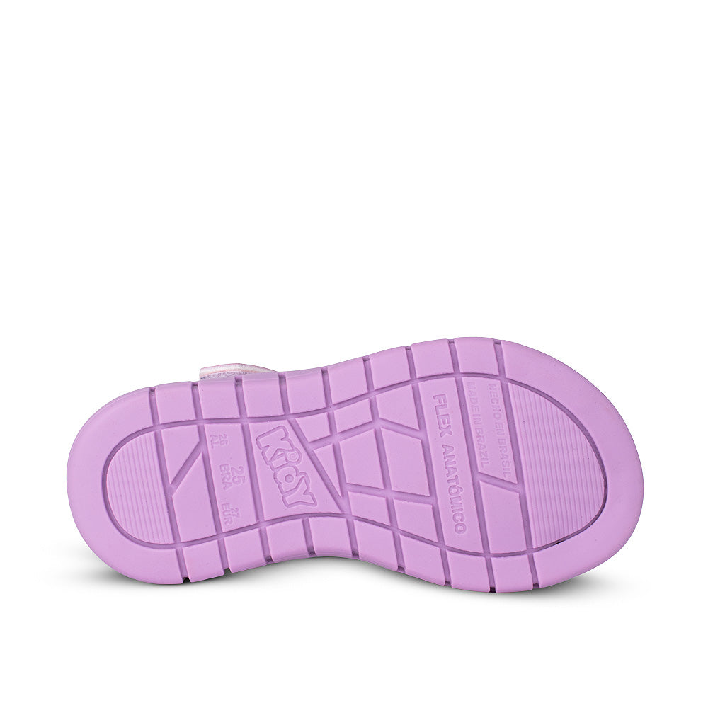 Sandália Infantil Menina Kidy Toys Lilás Delicada + Livro