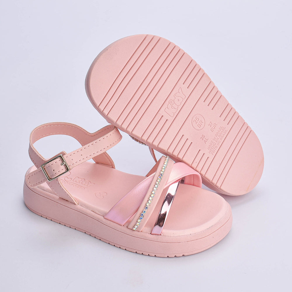 Sandália Menina Kidy Mini Flatform Nude