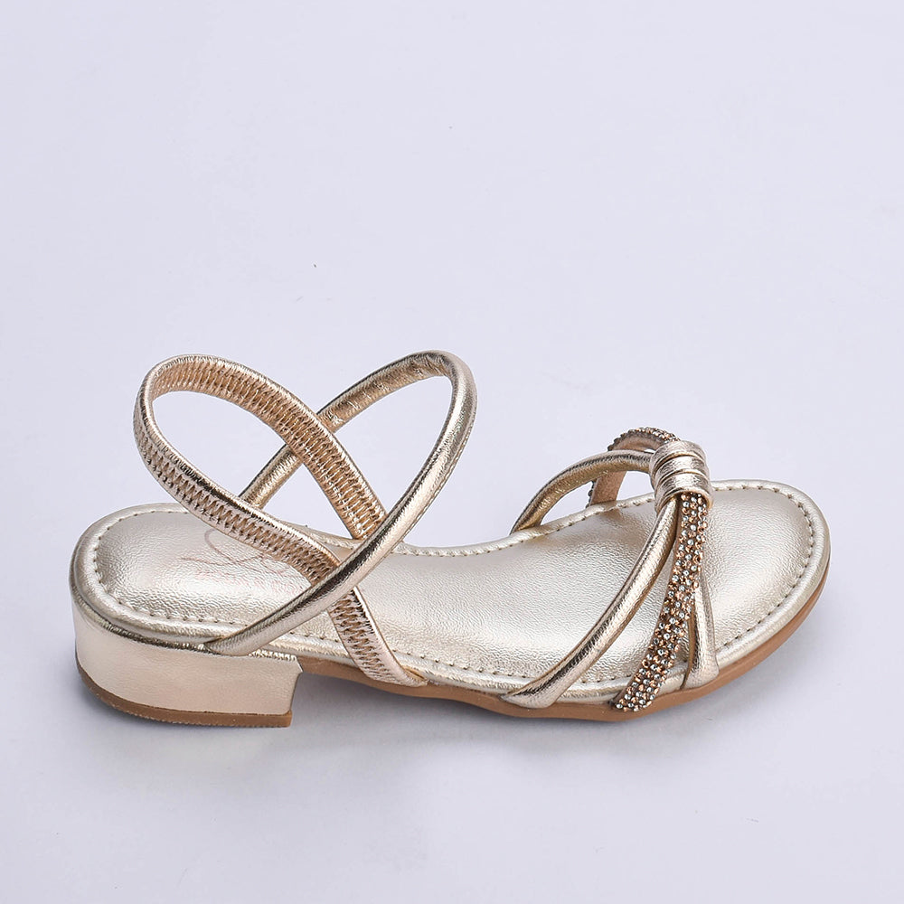 Sandália Infantil Menina Kidy Isis Ouro Conforto e Estilo