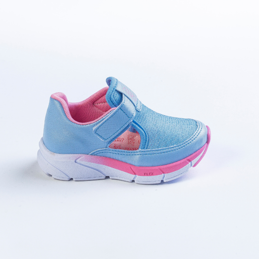 TÊNIS MENINA KIDY ENERGY BABY RESPITEC AZUL CLARO/ROSA Kidy