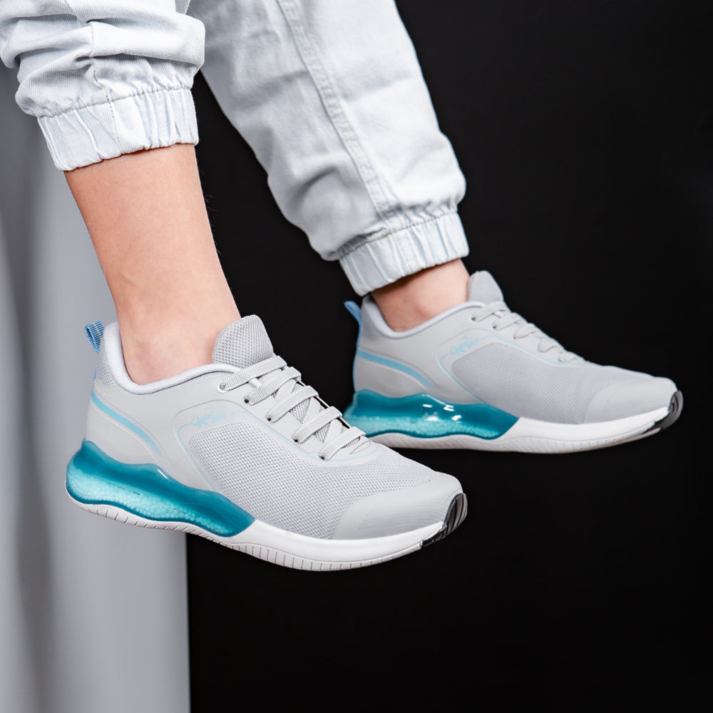 Tênis Infantil K360 Alpha Air Cinza e Azul - Amortecimento e Conforto para o Dia a Dia