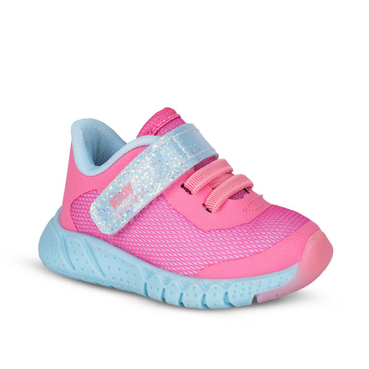 Tênis Infantil Kidy Equilíbrio Rosa e Azul Conforto e Segurança