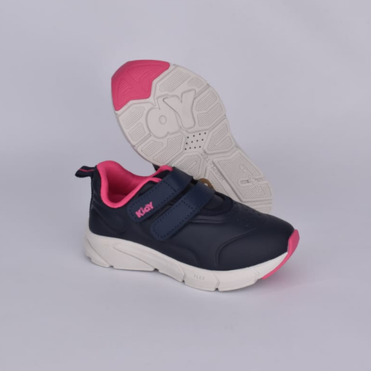 Tênis Menina Kidy Energy Baby Respitec Marinho Gloss