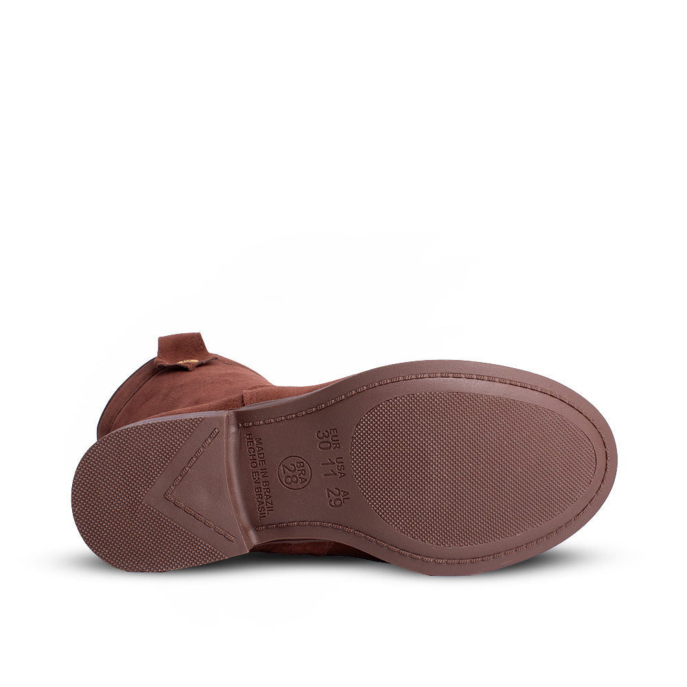 Bota Infantil Menina Kidy Montaria Marrom Cano Médio