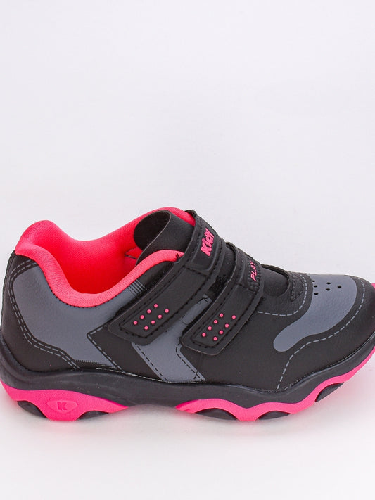 TENIS KIDY PLAY RESPITEC PRETO/PINK NEON