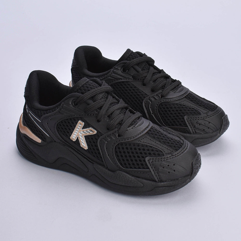 Tênis Infantil Menino Kidy K360 Retro Preto/Ouro