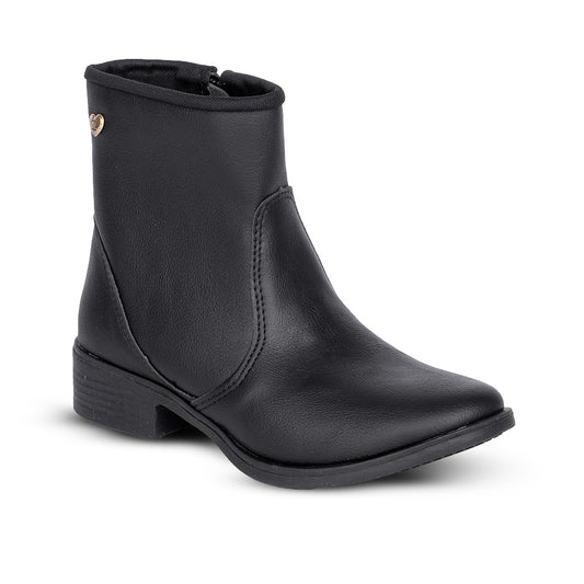 Bota Infantil Menina Kidy Montaria Preta Cano Médio Inverno