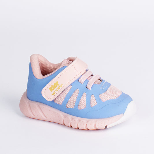 Tênis Menina Infantil Kidy Equilíbrio Azul e Nude