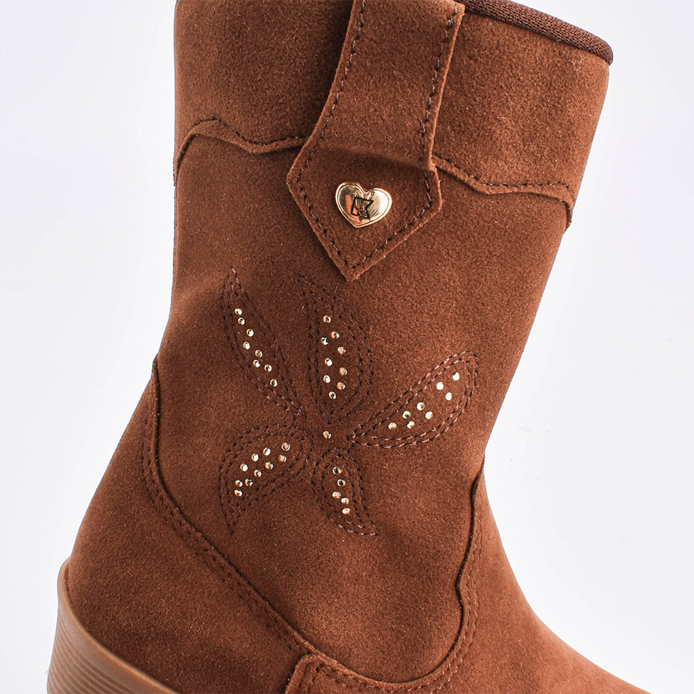 Bota Menina Infantil Kidy Folk Caramelo