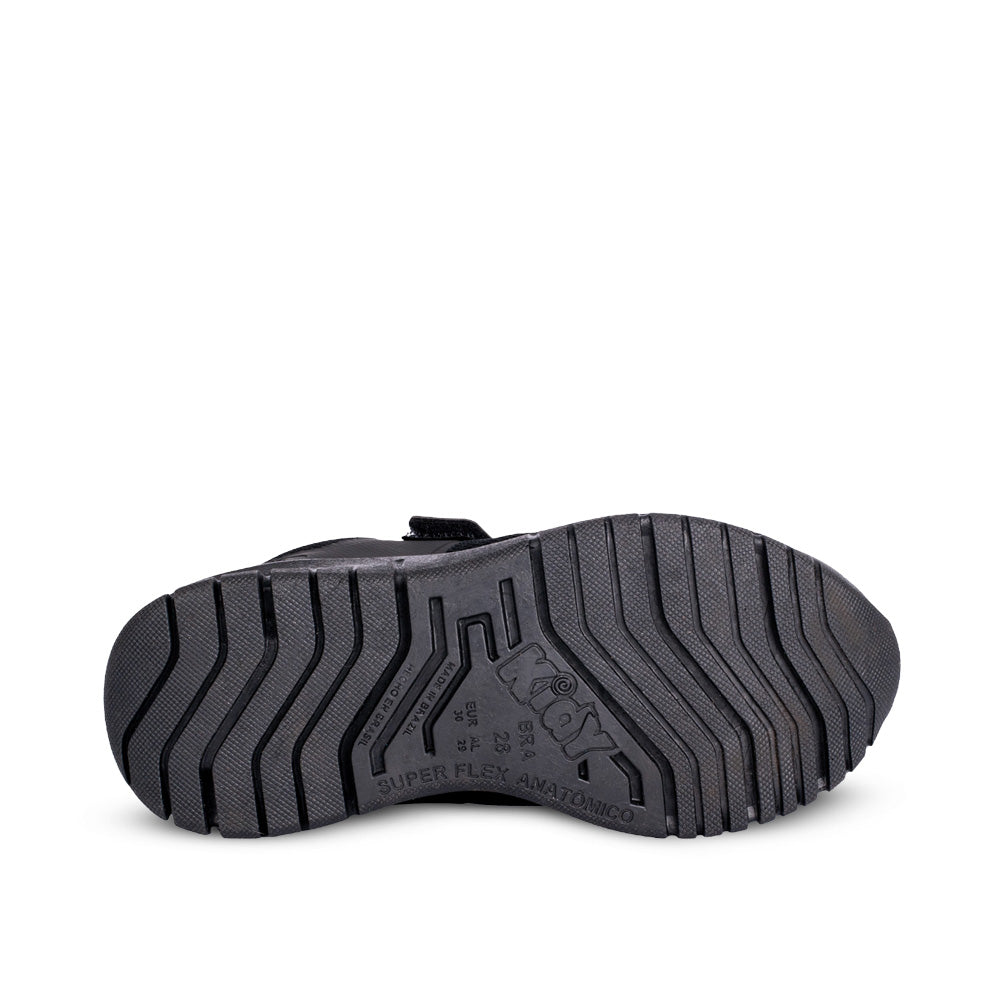 Tênis Infantil Menino Kidy Ultra Flex Preto e Laranja Neon