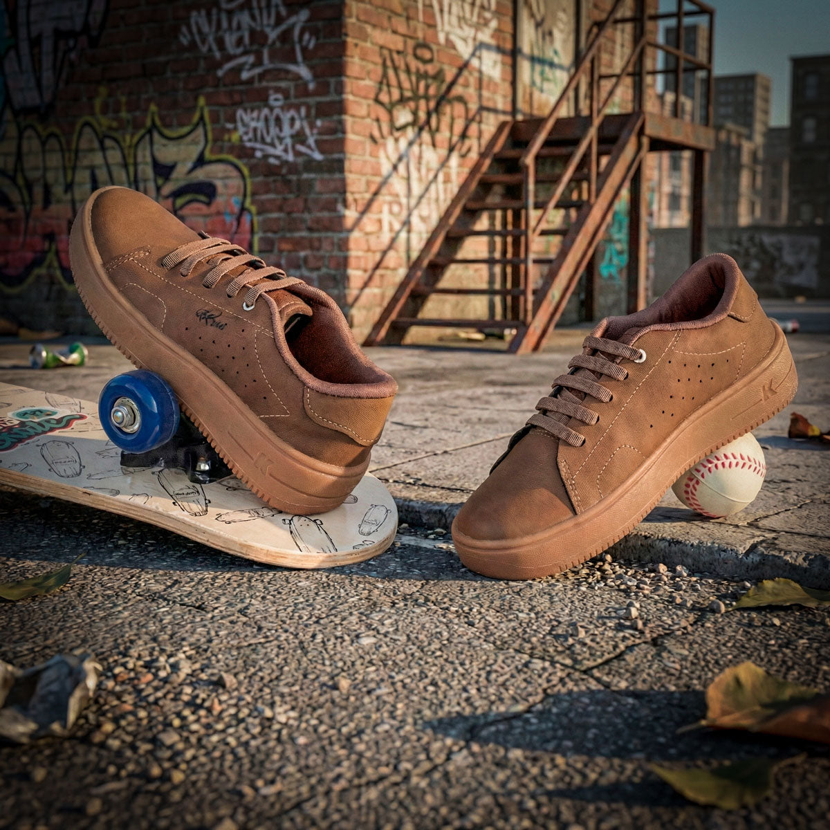 TENIS INFANTIL MENINO K360 NOVA YORK CARAMELO CASUAL