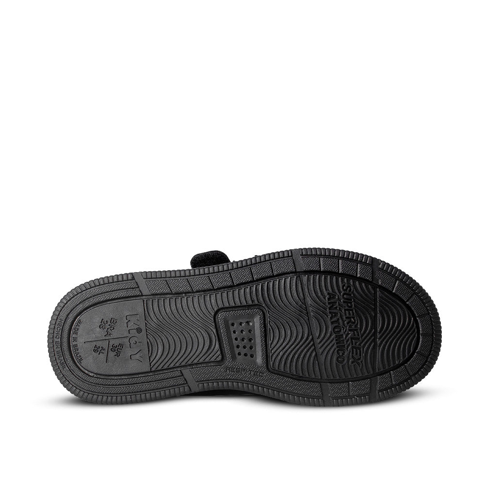 Tênis infantil Menino K360 Casual Conforto Preto Prático e Resistente