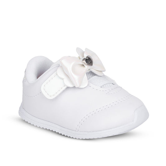 Tênis Infantil Menina Kidy Bebê Casual Branco Holográfico Batizado