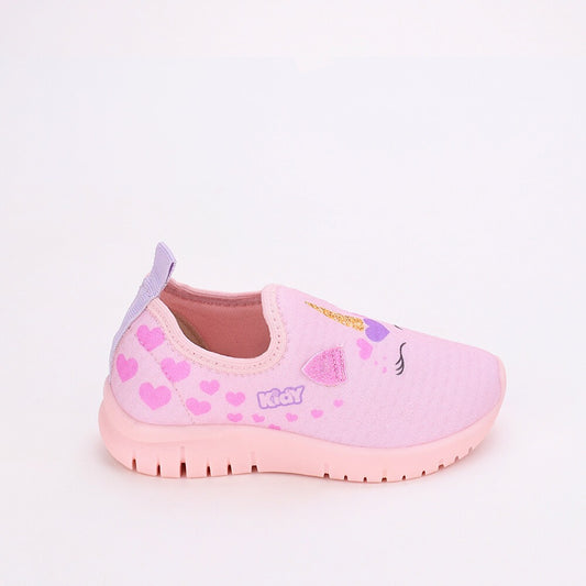Tênis Infantil Menina Kidy Ultra Flex Com Unicórnio Para Pintar Rosa