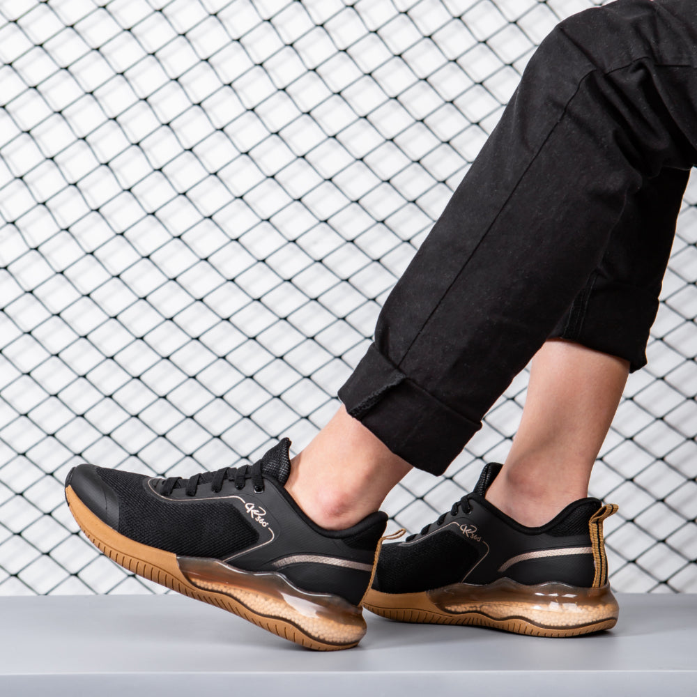 Tênis Infantil K360 Alpha Air Preto e Bronze - Amortecimento e Conforto para o Dia a Dia