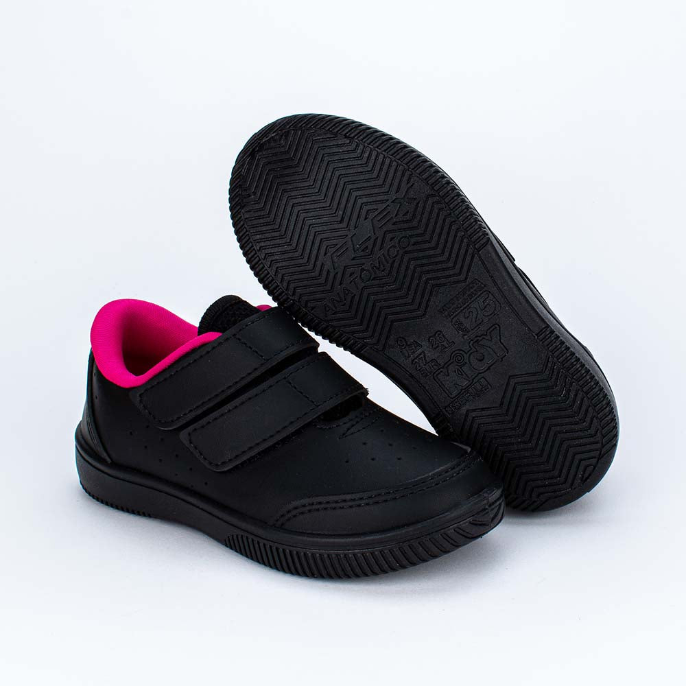 TÊNIS MENINA INFANTIL KIDY USEFULL COLLEGE PRETO/PINK