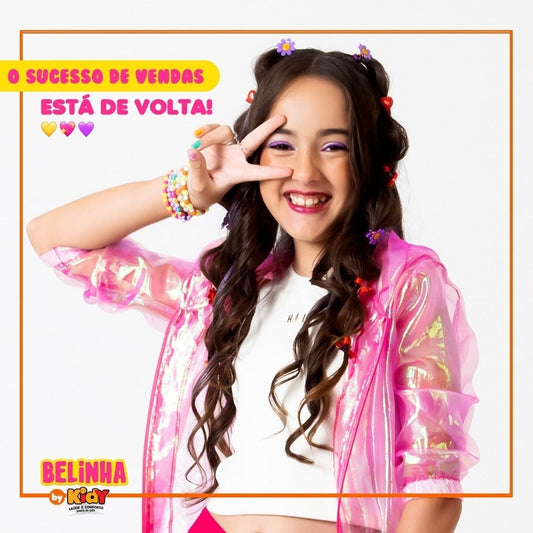 Papete Menina Infantil Kidy Fashion Marfim