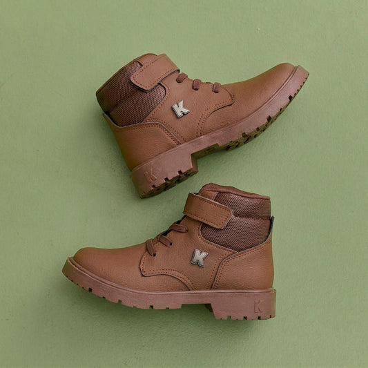 Bota Coturno Infantil Menino Kidy Walk Marrom Conforto - Kidy Calçados -