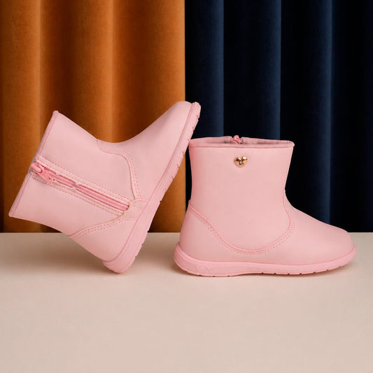 Bota Infantil Menina Kidy Baby Nude Soft Coração Primeiros Passos - Kidy Calçados -