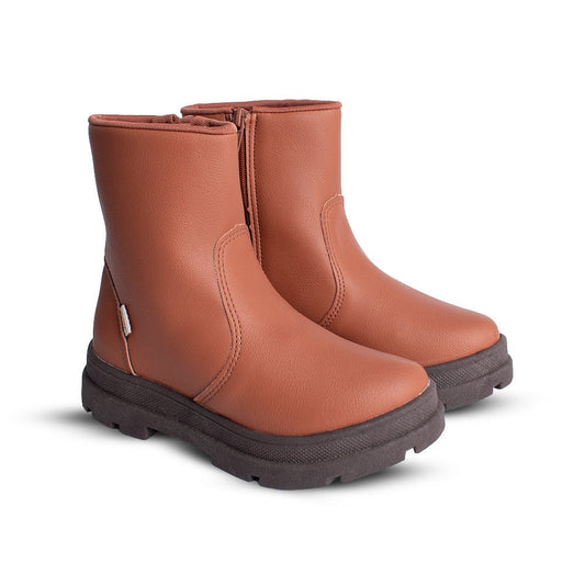 Bota Infantil Menina Kidy Style Canela Tratorada Conforto e Estilo - Kidy Calçados -