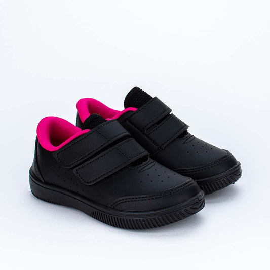 TÊNIS MENINA INFANTIL KIDY USEFULL COLLEGE PRETO/PINK