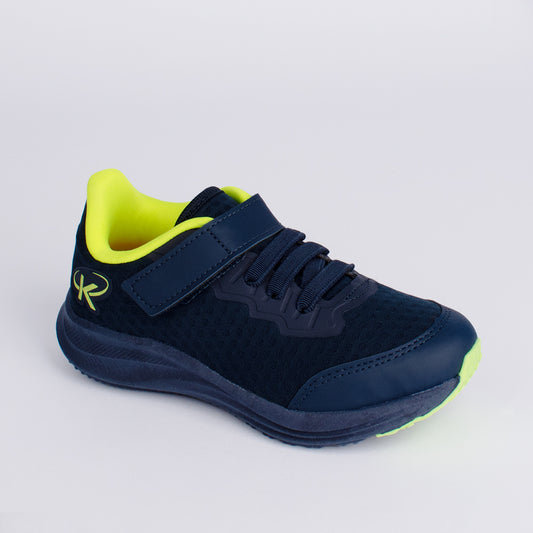 Tênis Infantil Kidy Energy Calce Fácil Marinho Neon - Esportivo Confortável