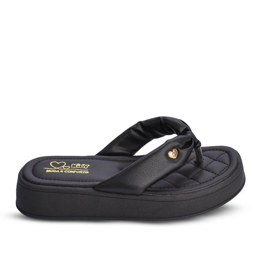 Chinelo Flatform Infantil Menina Kidy Nuvem Preto - Kidy Calçados - Sandália e Papete