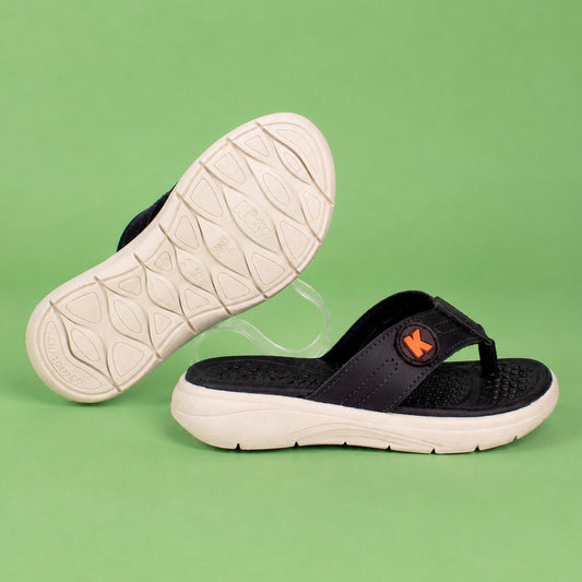 Chinelo Infantil Menino Kidy Fly Preto Bege Antiderrapante Verão - Kidy Calçados -
