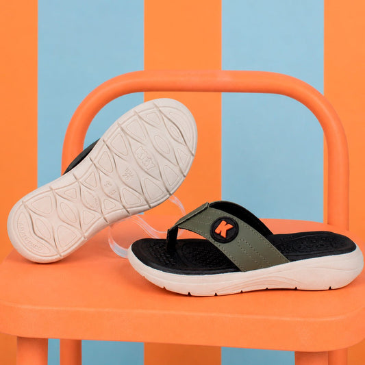 Chinelo Infantil Menino Kidy Fly Verde Militar Preto Antiderrapante - Kidy Calçados -