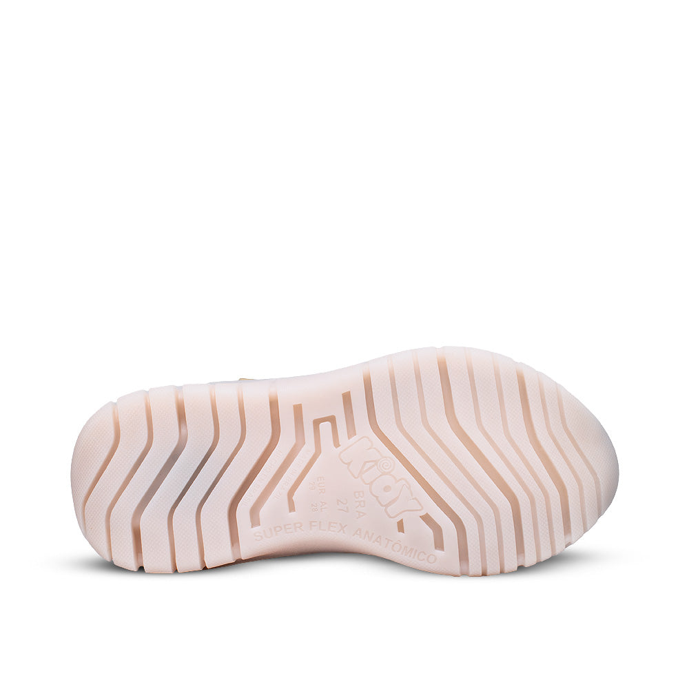 Tênis Infantil Cano Alto Menina Kidy Ultra Flex Ouro Velcro