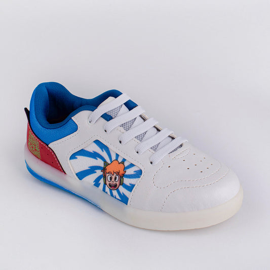 Tênis Menino Infantil KD.Hype Gato Galactico Branco e Colorido - Kidy